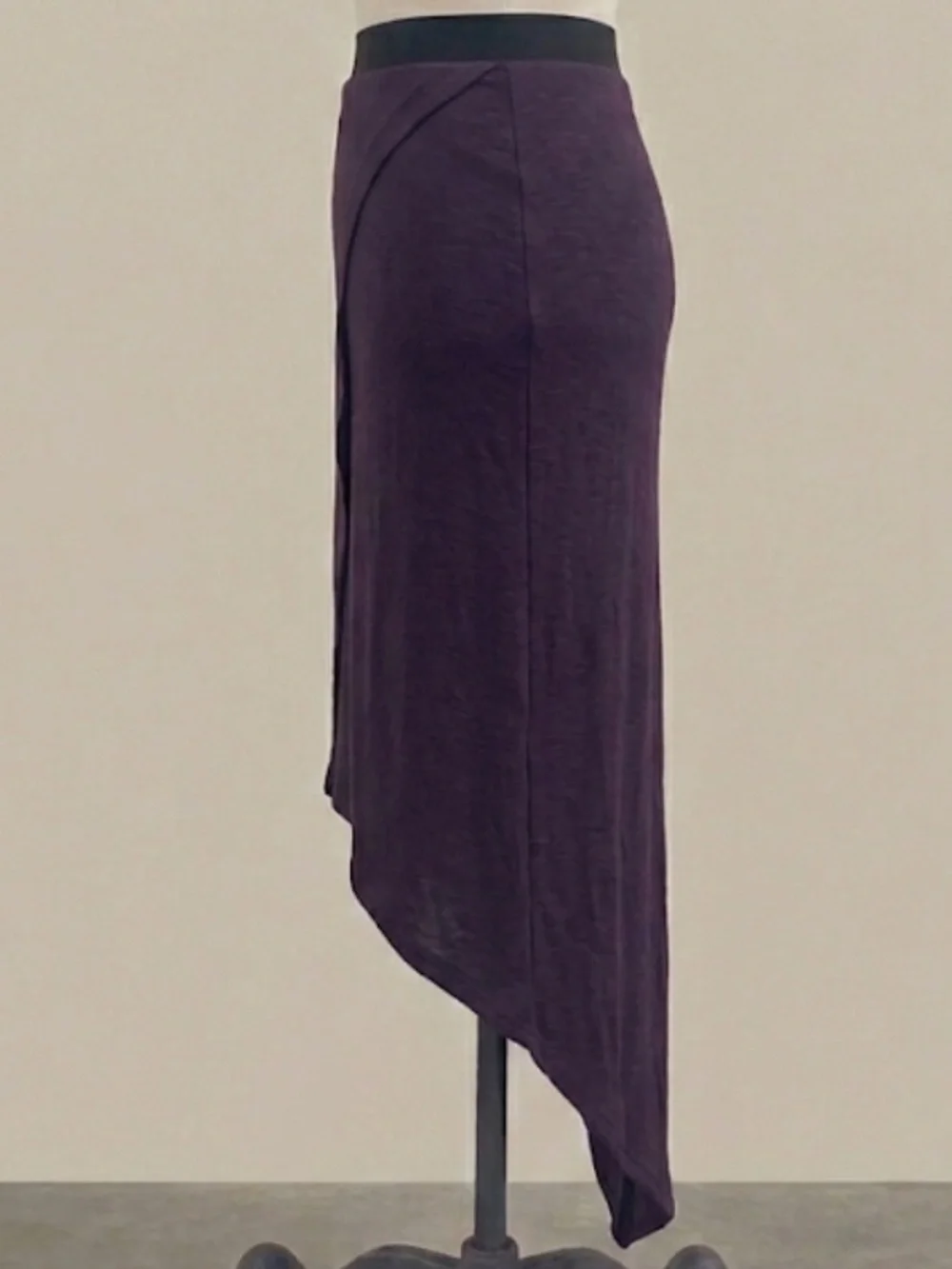 Michelle Mason Asymmetric Wrap Skirt Wine Plum Size P (XS) New With Tags!